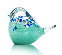 QFkris Large Handmade Glass Bird Figurines Blown Glass Bird Paperweight Collectibles Art Animal Sculpture Home Table Decoration