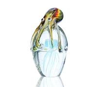 QFkris Qf Handmade Blown Glass, Octupus and Jellyfish, Christamas Gift, Home Decor,