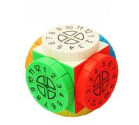 Qfmr Composite Construction Speed Cube Colorful Design Cues Speed Sounds Cube Machine Special Shape Cube Tyvek Cum Machine Lube Fun Toy for Boys (B)