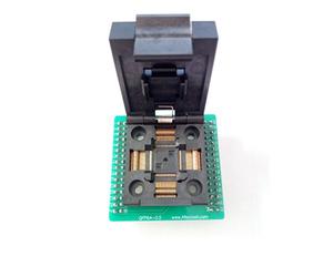 QFP64-0.5 QFP64 TQFP64 QFP64 to DIP64 Programming Adapter FPQ-64-0.5-06 0.5mm Pitch 10x10mm IC Dimension Clamshell Adapter Soldering Version @ALLSOCKET
