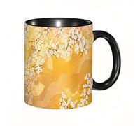 QFSDGY 11oz Ceramic Coffee Mug,Special Christmas Sister Gifts,Funny Xmas Tea Coffee Cup,Tea Mug,Art, Quartet of red Poppies with Rich Petals on Dramatic Black White backgroun,Valentines,Anniversaries