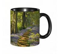 QFSDGY 11oz Ceramic Coffee Mug,Special Christmas Sister Gifts,Funny Xmas Tea Coffee Cup,Tea Mug, Decor,A Carpet of Bluebells Spreads Through the in Stafford,Valentines,Anniversaries