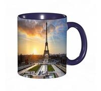 QFSDGY 11oz Ceramic Coffee Mug,Special Christmas Sister Gifts,Funny Xmas Tea Coffee Cup,Tea Mug,Eiffel Tower, Artistic Image of the Eiffel Tower, Paris, Black and White,Valentines,Anniversaries