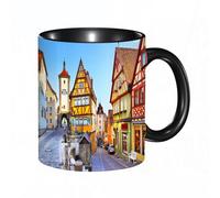 QFSDGY 11oz Ceramic Coffee Mug,Special Christmas Sister Gifts,Funny Xmas Tea Coffee Cup,Tea Mug,German,Hand Drawn Doodle of German Culture Icons Football Jersey Food Science,Valentines,Anniversaries