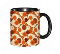 QFSDGY 11oz Ceramic Coffee Mug,Special Christmas Sister Gifts,Funny Xmas Tea Coffee Cup,Tea Mug,Orange und Grau, 3D-Stil Maschinenstrukturbild D,Ultra Slim Cover Schutzhülle,Valentines,Anniversaries