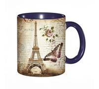 QFSDGY 11oz Ceramic Coffee Mug,Special Christmas Sister Gifts,Funny Xmas Tea Coffee Cup,Tea Mug,Paris Landscape, Eiffel Tower and Architectural Wonders Featured Cityscape wit,Valentines,Anniversaries