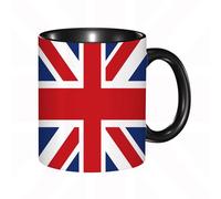 QFSDGY 11oz Ceramic Coffee Mug,Special Christmas Sister Gifts,Funny Xmas Tea Coffee Cup,Tea Mug,Union Jack, British Flag with a Big red Heart at the Pride Center of the natio,Valentines,Anniversaries