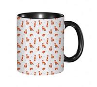 QFSDGY 11oz Ceramic Coffee Mug,Special Christmas Sister Gifts,Funny Xmas Tea Coffee Cup,Tea Mug,Very high Quality Original Trendy Seamless Pattern with Frog Prince or Princes,Valentines,Anniversaries