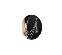 QFSH Trousers Chain Hip Hop Jeans Chain Multilayers Punk Spider Web Pocket Belt Chain for Men Women Biker keys Chain Wallet Chain, One Size, Alloy, No Gemstone