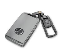 QfungYe for Mazda Key Fob Cover with Keychain.No Screws Required for Installation. Compatible with 2019-2025 Mazda 3, Mazda 3 Hatchback, 2020-2024 Mazda CX-5, CX-30, CX-9(Frosted Matte Gray)