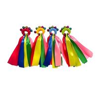 QFUPKTSU Wrist Bells Ribbon Ring Sports Day Dance Props Cheerleading With Ribbon Bells (Set)