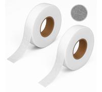 QfwdfcTrenz 2 Rolls Hem Tape 2cm x 50m No Sew Hemming Tape for Pants Iron On Hemming Fabric Tapes Fusing Hem Tapes Adhesive No Sew Iron for Pants Curtains Dresses Fabrics Skirts Jeans White