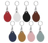 QfwdfcTrenz 8 Pcs Key Fob Holder Leather Key Fob Holder with Keychain Proximity ID Card RFID Smart Protector Commone for Keyfob Token Tag Door Entry Access