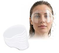 QFWFG 50Pcs Clear Face Shields, Eye Shields After Cataract Surgery, Self-Adhesive Flexible PET Face Visor Shield for for Shampoo, Hair Salon, Post-Surgery, Bath & Styling, Suitable for Adults & Kids