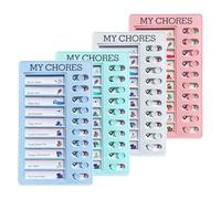 QFWFG Chores Chart for Kids 4Pcs To Do List Checklist Board Chores Chart for Kids Durable Daily Schedule Behavior Chart Memo Checklist Chore Chart Planner Board for Children Home Family