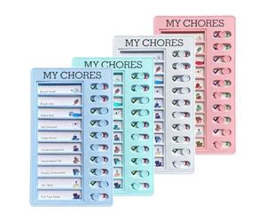 QFWFG Chores Chart for Kids 4Pcs To Do List Checklist Board Chores Chart for Kids Durable Daily Schedule Behavior Chart Memo Checklist Chore Chart Planner Board for Children Home Family