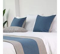 QFWMCW Hotel Bed runner Scarf No Fading BedSpread Solid Color Patchwork Home Decoration Bed Scarfves High-grade Bed Tail Bed Cover single Queen King Size