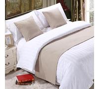 QFWMCW Simple Bedspread Bed Bed Runners Scarf Solid Color Cotton Linen Bed Scarf Bed Tail Towel Hotel No Fading Bedding Scarf Protection Bed Throw Blankets Decoration for Single Double Queen Size
