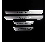 QFYANXUAN 4 Pcs Car Door Sill Scuff Plate for Mazda 3 2015-2020 2021 2022 2023, Stainless Steel Kick Plates Car Threshold Scuff Plate Styling Accessories