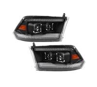 QGBKLZNZHP Halogen Projector Headlamp Left Driver Side For Dodge For Ram 1500 2500 2009 2010-2018 Car Front Light Assembly LED Headlight Lens Accessories Flashing Signal