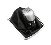 QGBKLZNZHP Lever Stick Pen Handle Head for Focus 2 2006-2011 for Fiesta for Kuga 2008-2012 with Leather Dustproof Cover 5 6 Speed MT Car Gear Head Shift Knob Lever Car Gear Shift Knob(5 Speed Silver)