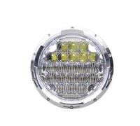 QGBKLZNZHP Motorcycle LED Headlight For Davidsion For Softail Slim Fat Boy 7inch Headlights With DRL Hi/Low Motorcycle Headlamp 7" Inch H4 LED Moto Headlight Motorbike LED Spot Light(002 Chrome)