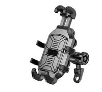 QGBKLZNZHP Motorcycle Phone Mount Shockproof Phone Holder 4 Vibration Dampener 360 Rotation Anti-Thief Motorbike Bicycle Bike Scooter Stand Mount Bike Phone Holder(Rearview Mirror)