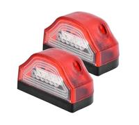 QGBKLZNZHP Number Plate Lamp Universal 6 LED License Plate Light 12V 24V White Rear Driving Side Marker Lamp For Car Motorcycle Truck Trailer Lorry Van(Red)