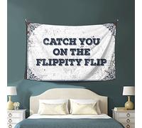 QGDC Backyard Bar Decor Catch You On The Flippity Flip Tapestry Funny Tapestries Man Cave Rules(75X100CM)
