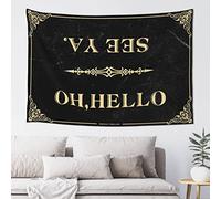 QGDC Bar Accessories Man Cave Oh Hello, See Ya Tapestry Funny Patio Decor Custom Tapestry(100X150CM)