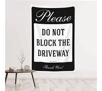 QGDC Beer Decorations for Man Cave Please Do Not Block The Driveway Thank You Sign, No Parking Tapestry Stuff for Boys Room Tapastry'S Wall Hanging(75X100CM)