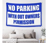 QGDC Door Decorations For Bedroom No Trespassing With Out Owners Permission Tapestry Home Bar Decor Decore For Room(75X100CM)