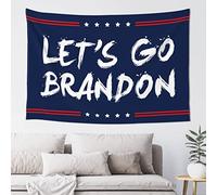 QGDC Funny Tapestry Lets Go Brandon Tapestry Funny Sogns Funny Room Decor(100X150CM)
