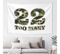 QGDC Home Decor For Men 22 Too Many Ptsd Awareness Veteran Tapestry Unique Tapestry Stuff For Boys Room(75X100CM)