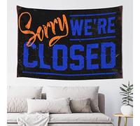 QGDC Man CABE Decor Sorry We're Closed Tapestry Bed Room Decorations Dorm Room Tapestry(100X150CM)