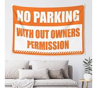 QGDC Room Accessories For Teen Boys No Trespassing With Out Owners Permission Tapestry Tapestry For Bedroom Bar Stuff For Man Cave(100X150CM)