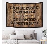 QGDC Room Door Decor I Am Blessed Coming In And Going Out Tapestry Men Decor Teen Stuff(75X92CM)