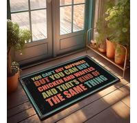 QGDC Silicone Kitchen Runners Foot Durable Construction & Fun Bath Luxurious Touch | Custom Door Mats For Front Door You Can't Buy Happiness But You Can Buy Chicken And Waffles(65X90CM)