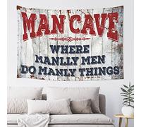 QGDC Sports Bar Decor Where Manlly Men Do Manly Things Tapestry Room Stuff Funky Decor(75X100CM)