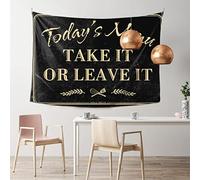 QGDC Stuff For Boys Room Today'S Menu Take It Or Leave It Tapestry Flags For Room Teen Decor For Man Cave(75X100CM)