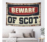 QGDC Tapestry For Walls Beware Of Scot Tapestry Aesthetic Decor Men Decor(75X100CM)