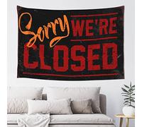 QGDC Tapestrys Sorry We're Closed Tapestry Beer Decor Decor for Bedroom(100X150CM)