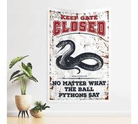 QGDC Things for Boys Room Keep Gate Closed No Matter What The Ball Pythons Say Tapestry Decore for Room Tapsterys Wall(75X100CM)