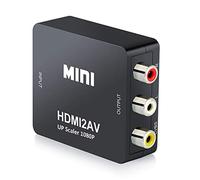 QGECEN HDMI to RCA Adapter, HDMI to AV CVBS Composite Video Audio Converter for New PS4 Xbox Android TV Box Laptop Chromecast DVD Camera to Old TV Monitor