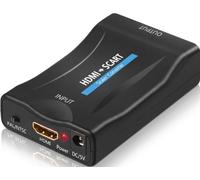 QGECEN HDMI to SCART Converter, 1080P Input Digital to Analog Adapter | HDMI to SCART adapter, compact, plug & play, for Sky Q, STB, Fire TV Stick, Blu-ray/DVD, PS5, Xbox and PC, with SCART output