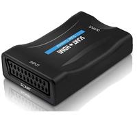 QGECEN SCART to HDMI Converter, Compact Plug & Play Analog to Digital Adapter, No Driver Needed, for Sky HD Box, STB, VHS, VCR, DVD Player, PS2, Xbox, Wii, Old TV, Support 1080P/720P Output