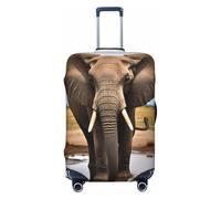 QGGHNISD African Wild Animals Elephant Luggage Case Protector - Scratch Resistant Elastic Travel Luggage Cover - Fits 18-32 Inch Suitcases L