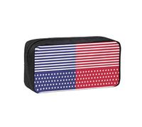 QGGHNISD American Flags Large Capacity Pencil Case, Oxford Cloth Zipper Pen Pouch, Simple Printed Stationery Organizer Bag