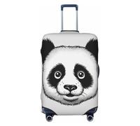 QGGHNISD Anime Panda Face Luggage Case Protector - Scratch Resistant Elastic Travel Luggage Cover - Fits 18-32 Inch Suitcases L