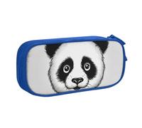 QGGHNISD Anime Panda Face Pencil Bag, Large Capacity Double Layer with Divider Stationery Bag,Zipper Cute Printed Cosmetic Bag for School Office Travelling